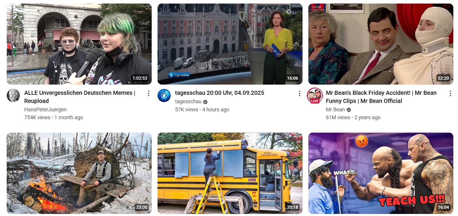 YouTube Trending Videos